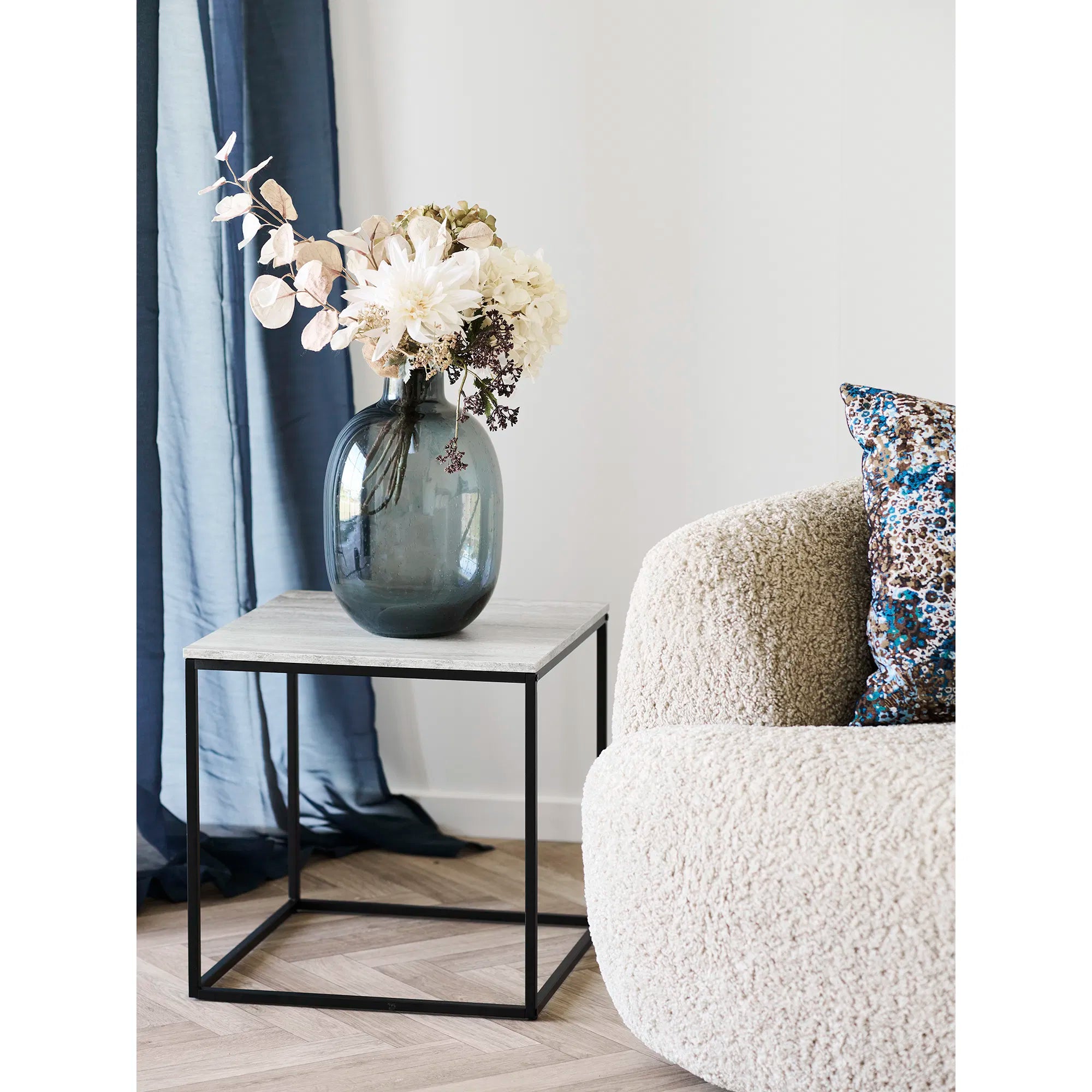 Vase « Noira » – Verre fumé en Noir profond