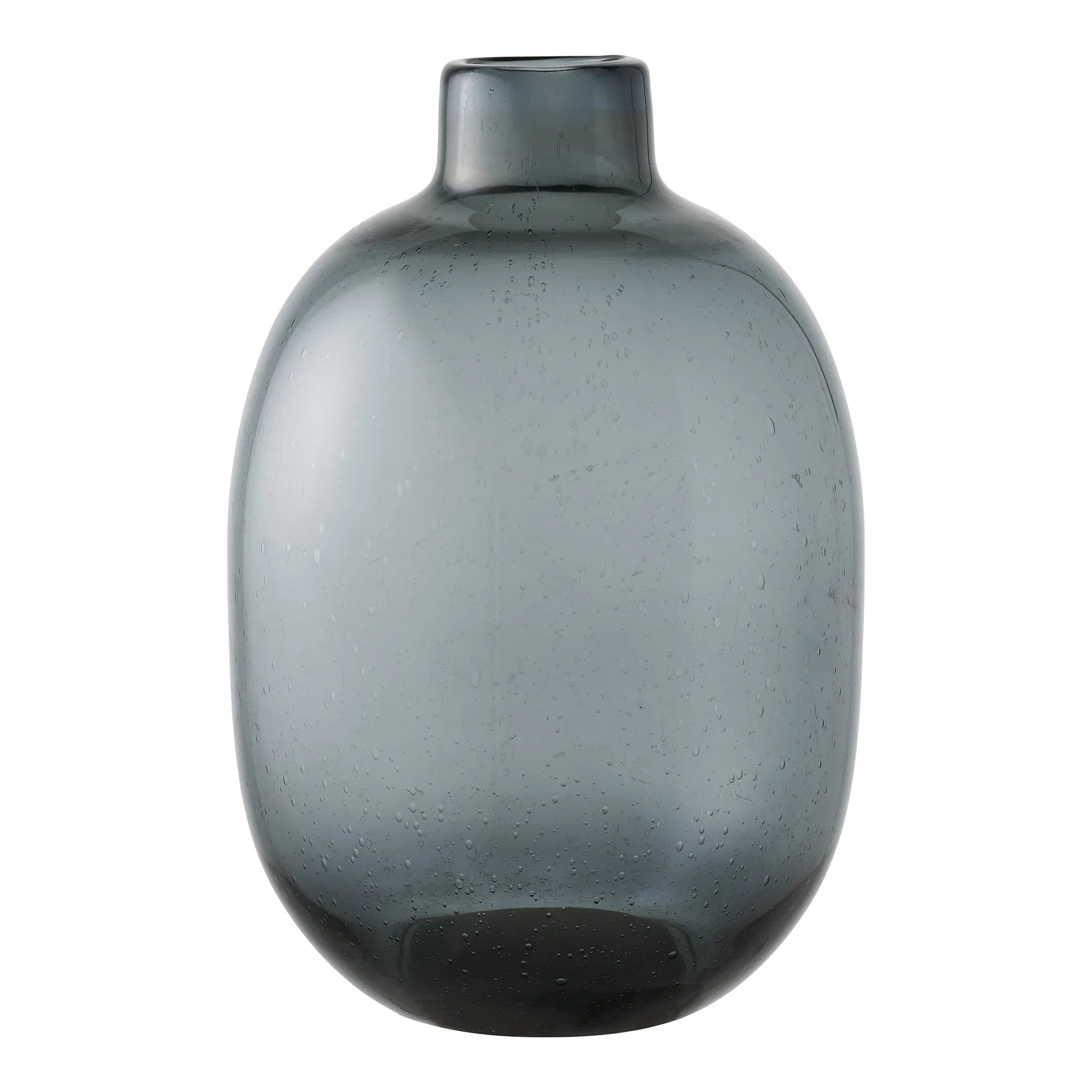 Vase « Noira » – Verre fumé en Noir profond