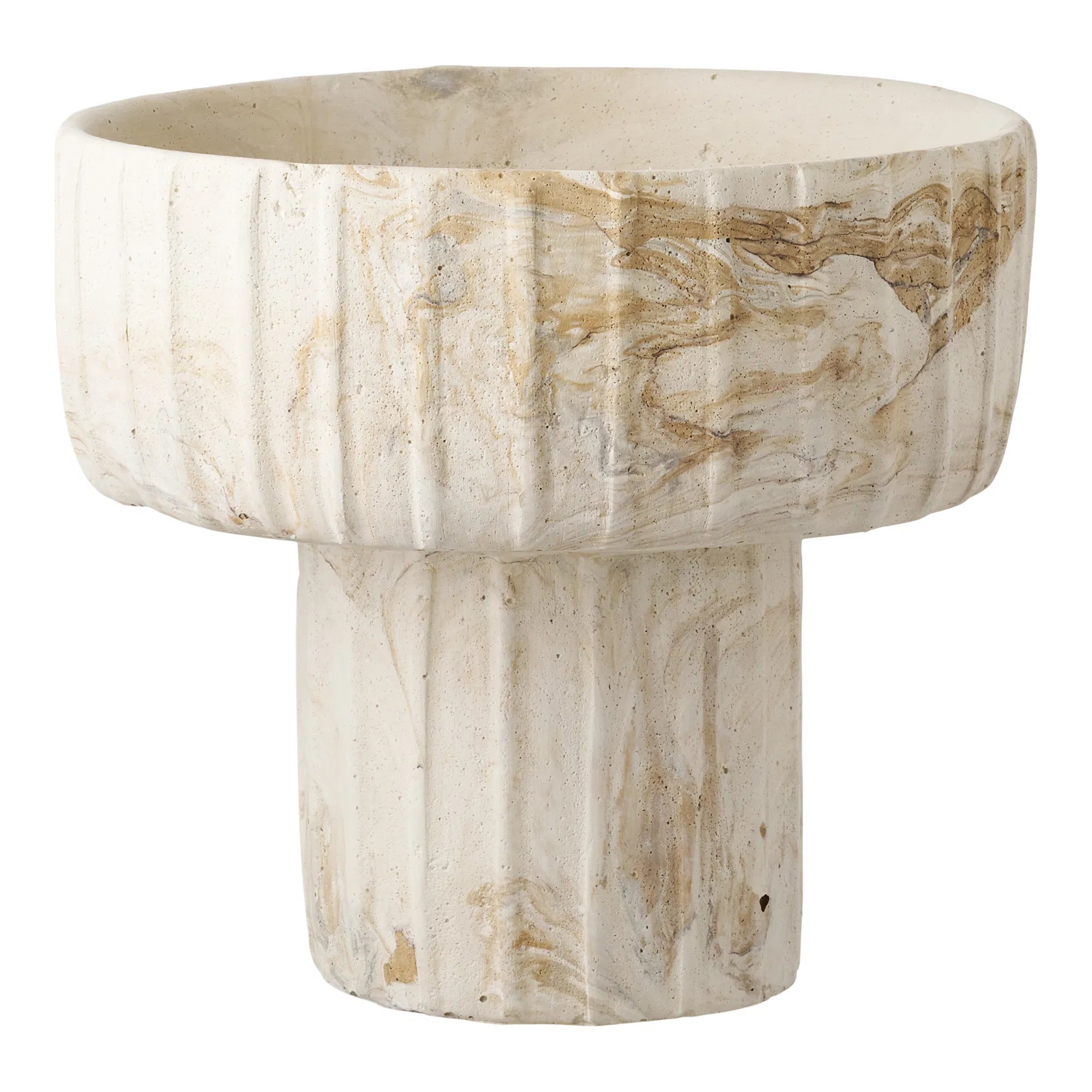 Vase Solana – Beige-Brun en ciment
