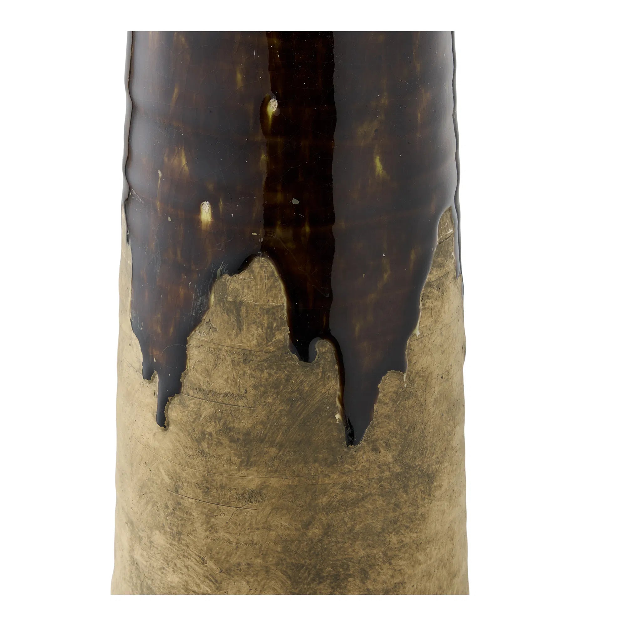 Vase Jorvane - vase en céramique noble marron - grand