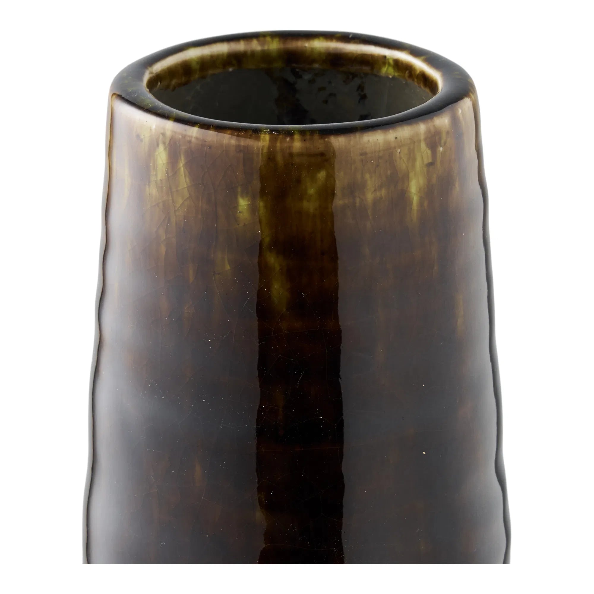 Vase Jorvane - vase en céramique noble marron - grand