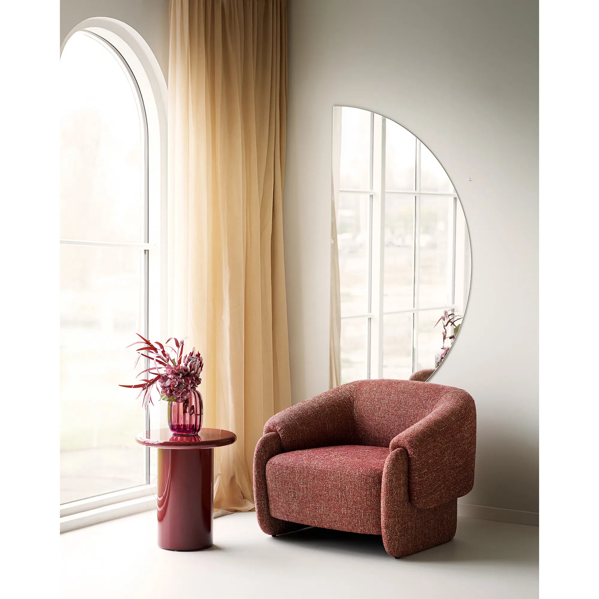 Vase Elvarin - vase en céramique noble rouge