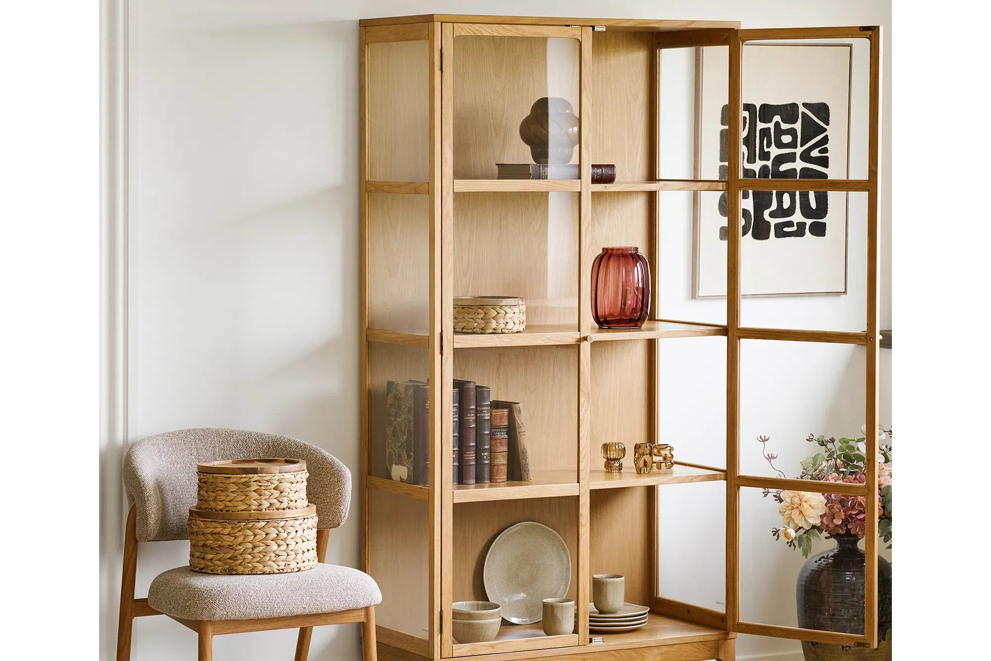 Vase Elvarin - vase en céramique noble rouge