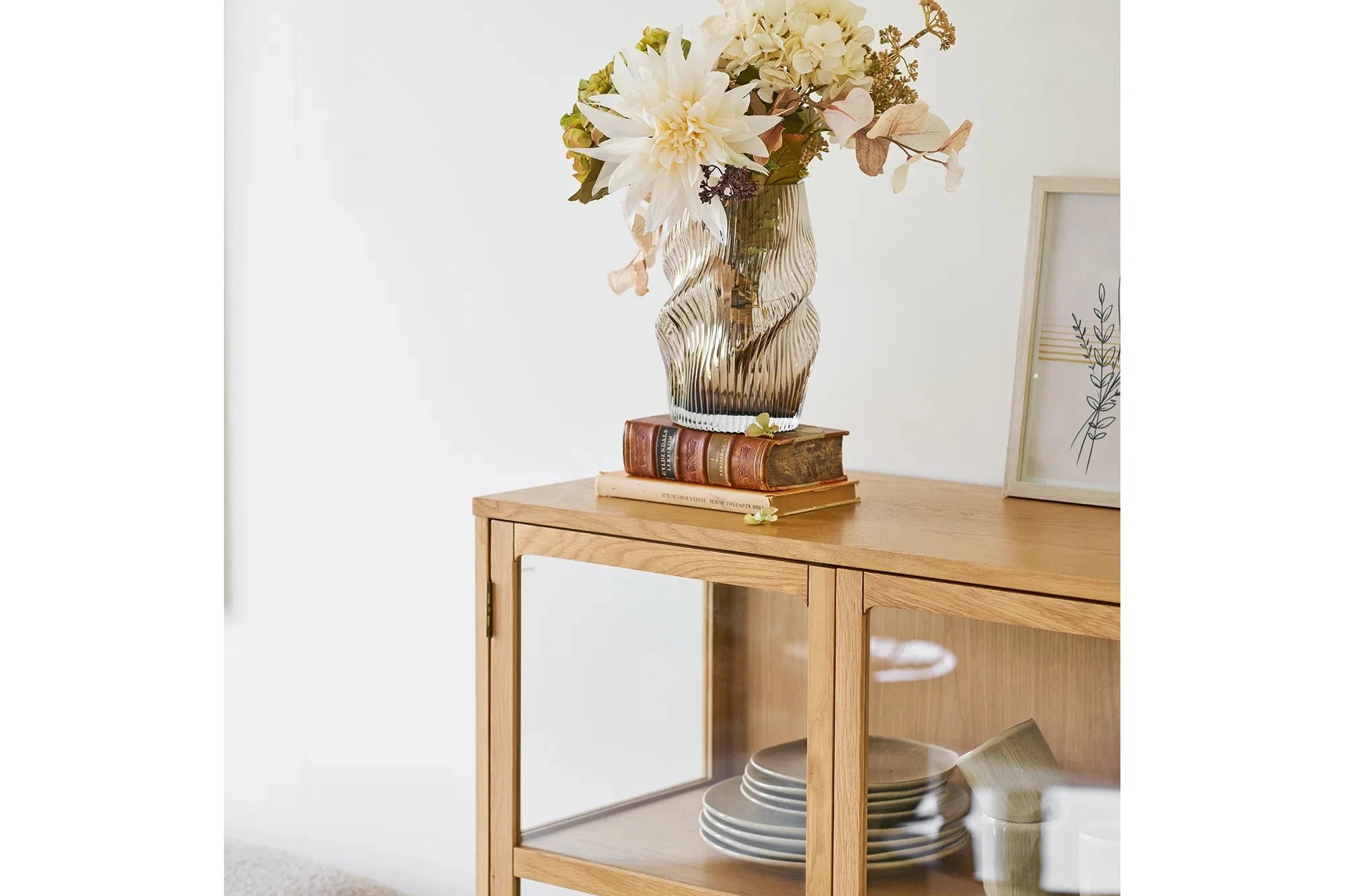 Vase Salmira - vase en verre noble de couleur marron