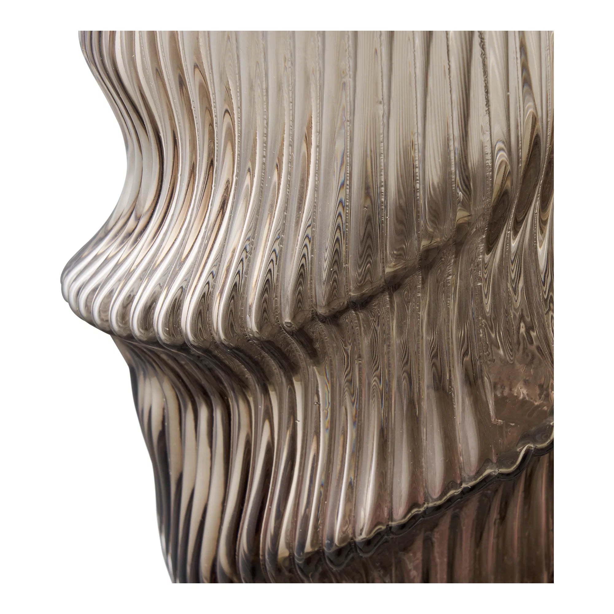 Vase Salmira - vase en verre noble de couleur marron