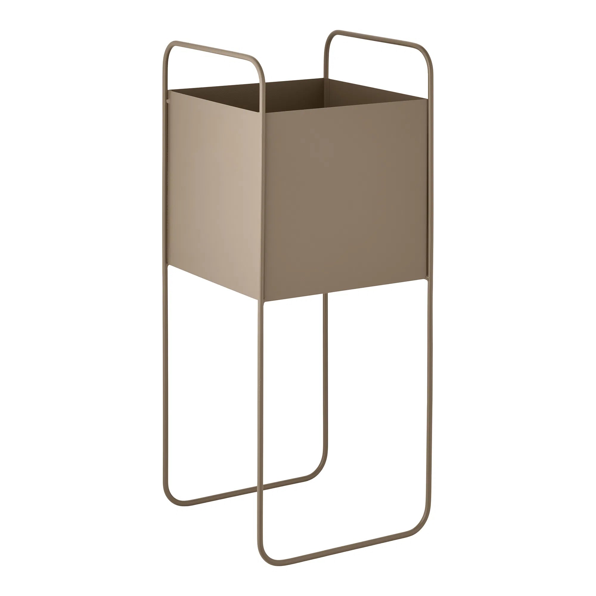 Pot de fleurs « Marvio » – Support moderne pour plantes en acier brun