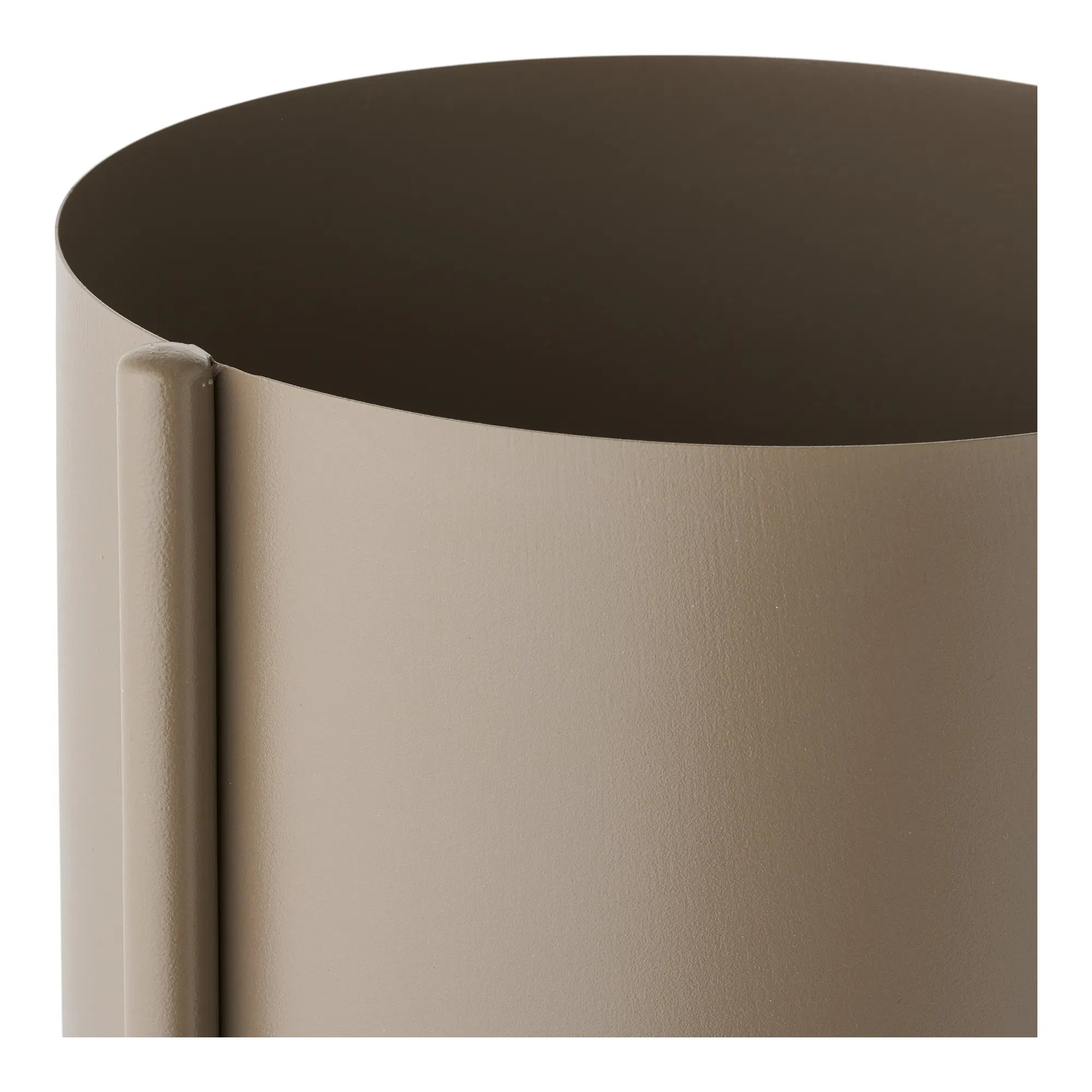 Pot de fleurs « Marven » – acier laqué Marron avec design moderne en 3 parties