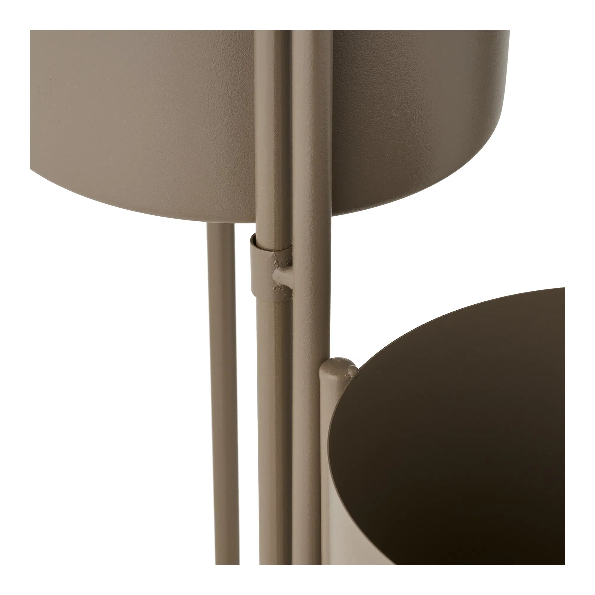 Pot de fleurs « Marven » – acier laqué Marron avec design moderne en 3 parties