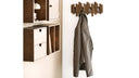 Vestiaire Minimalistic - en bois de chêne brun foncé