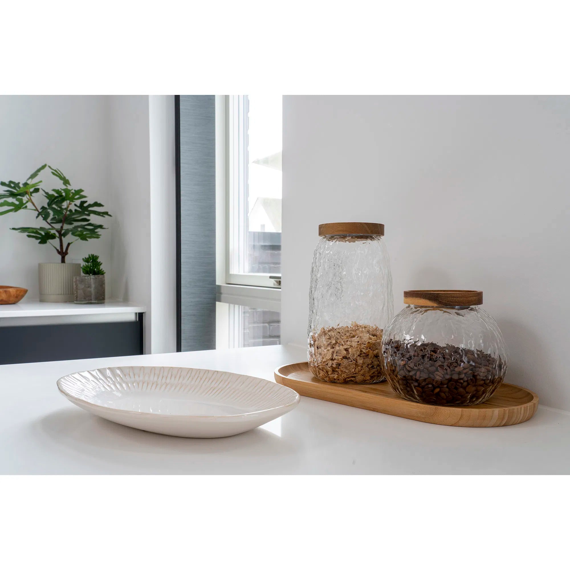 Plateau « Nayra » – Design en céramique blanche