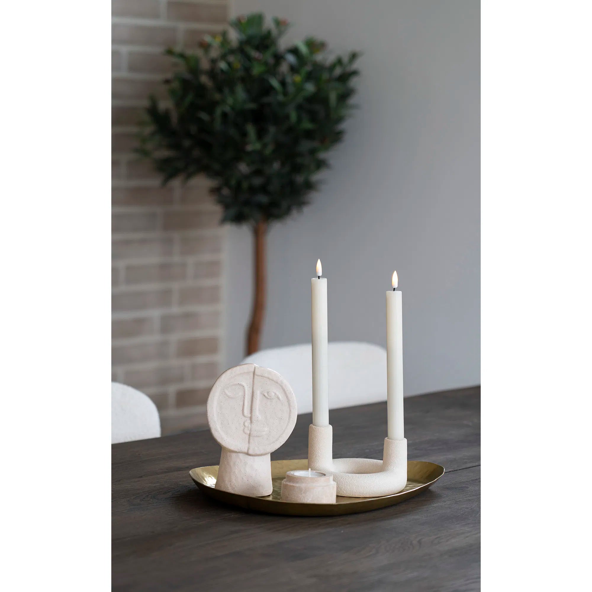 Bougeoir « Ceramo Duo » – Céramique en Beige