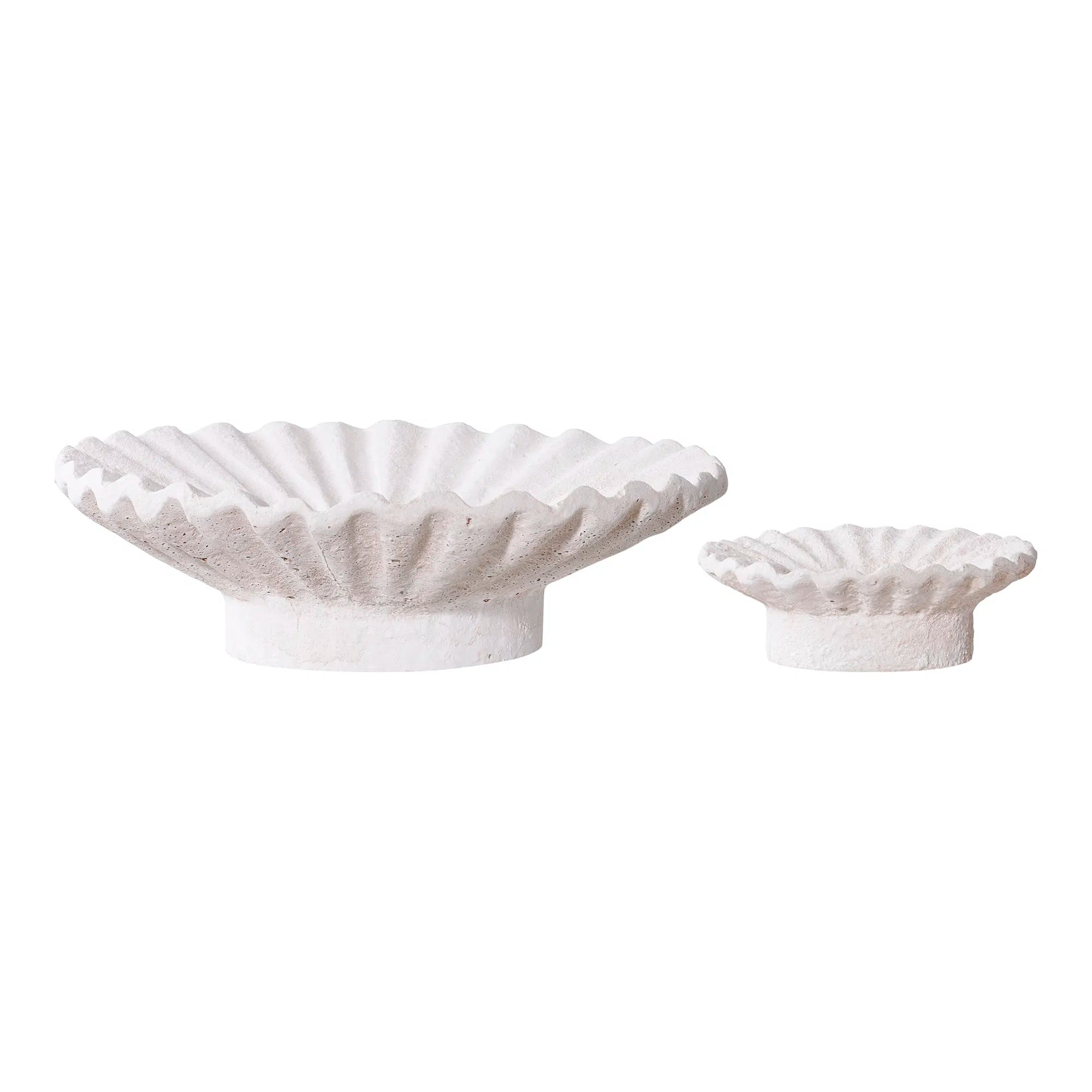 Ensemble de porte-bougies « Fiorina Duo » – ciment en Blanc