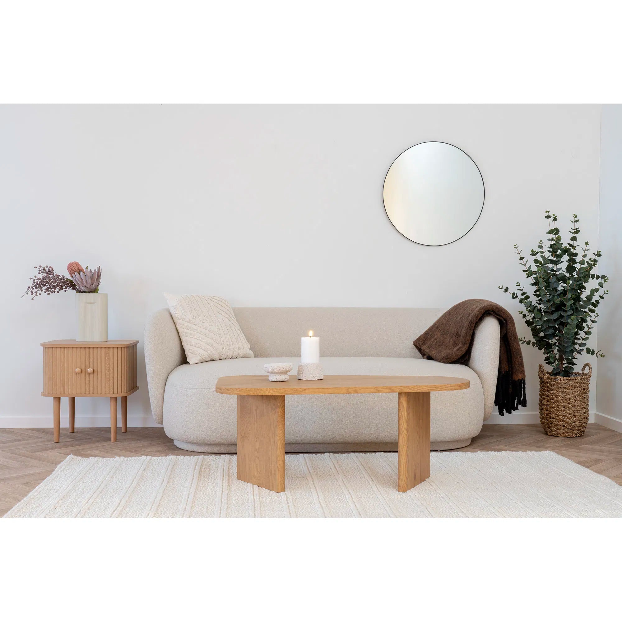 Ensemble de porte-bougies « Lunaro Duo » – Ciment en Gris