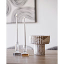 Cresto ensemble de porte-bougies (2 pièces) – Gris & Marron en verre