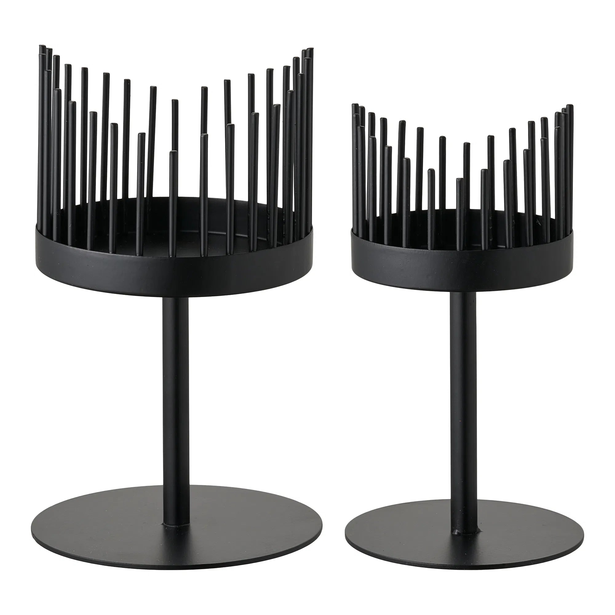 Ensemble de porte-bougies « Cavallo Duo » – acier en Noir