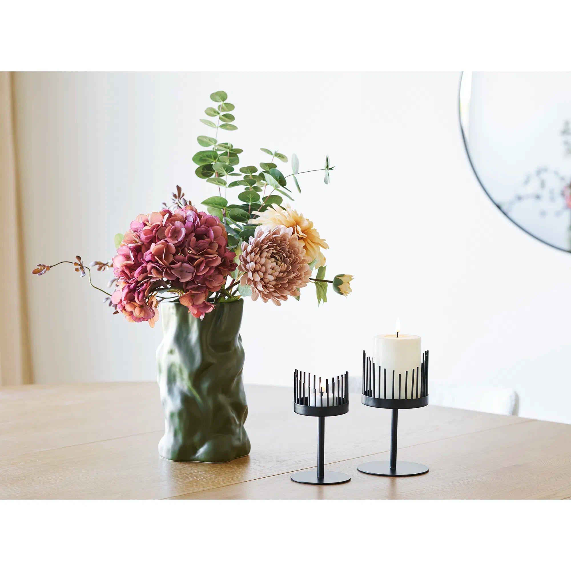 Ensemble de porte-bougies « Cavallo Duo » – acier en Noir