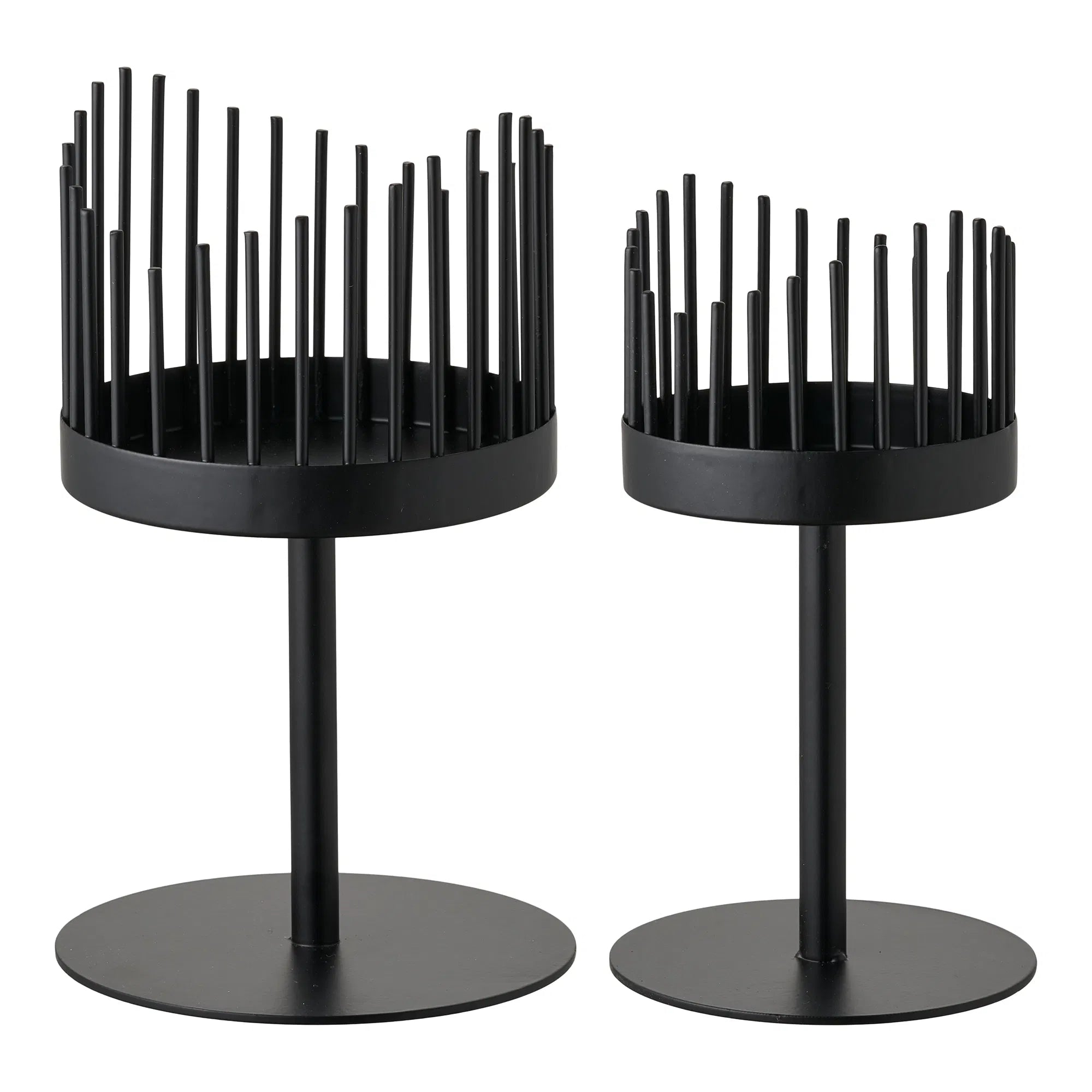 Ensemble de porte-bougies « Cavallo Duo » – acier en Noir