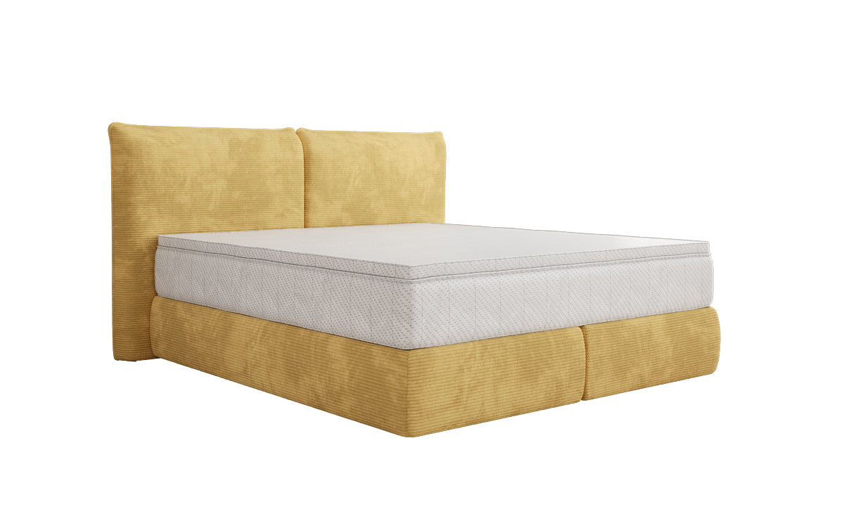 Lit boxspring Pillo en Côtelé