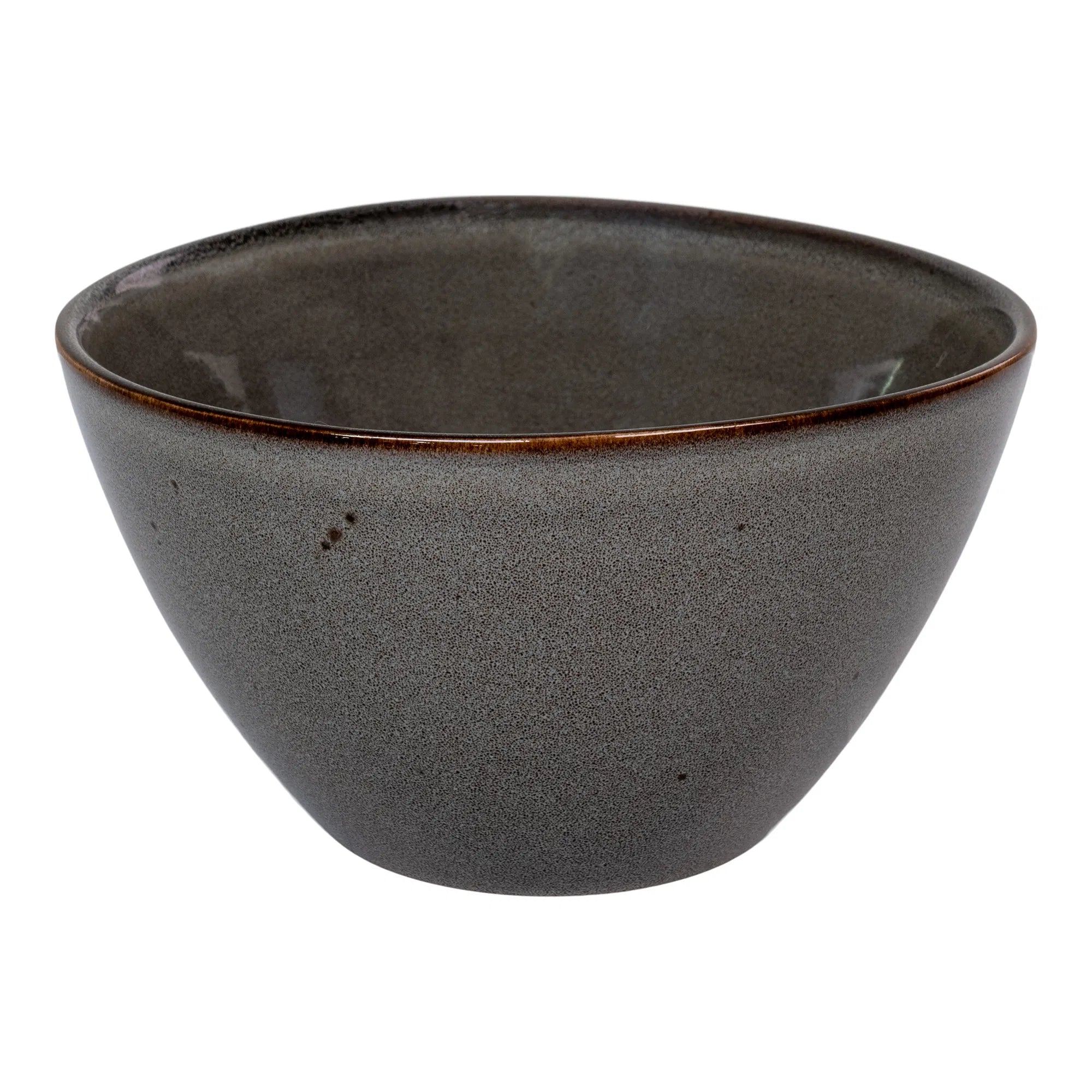 Ensemble de 4 bols « Selma » – glaçure réactive en gris-brun