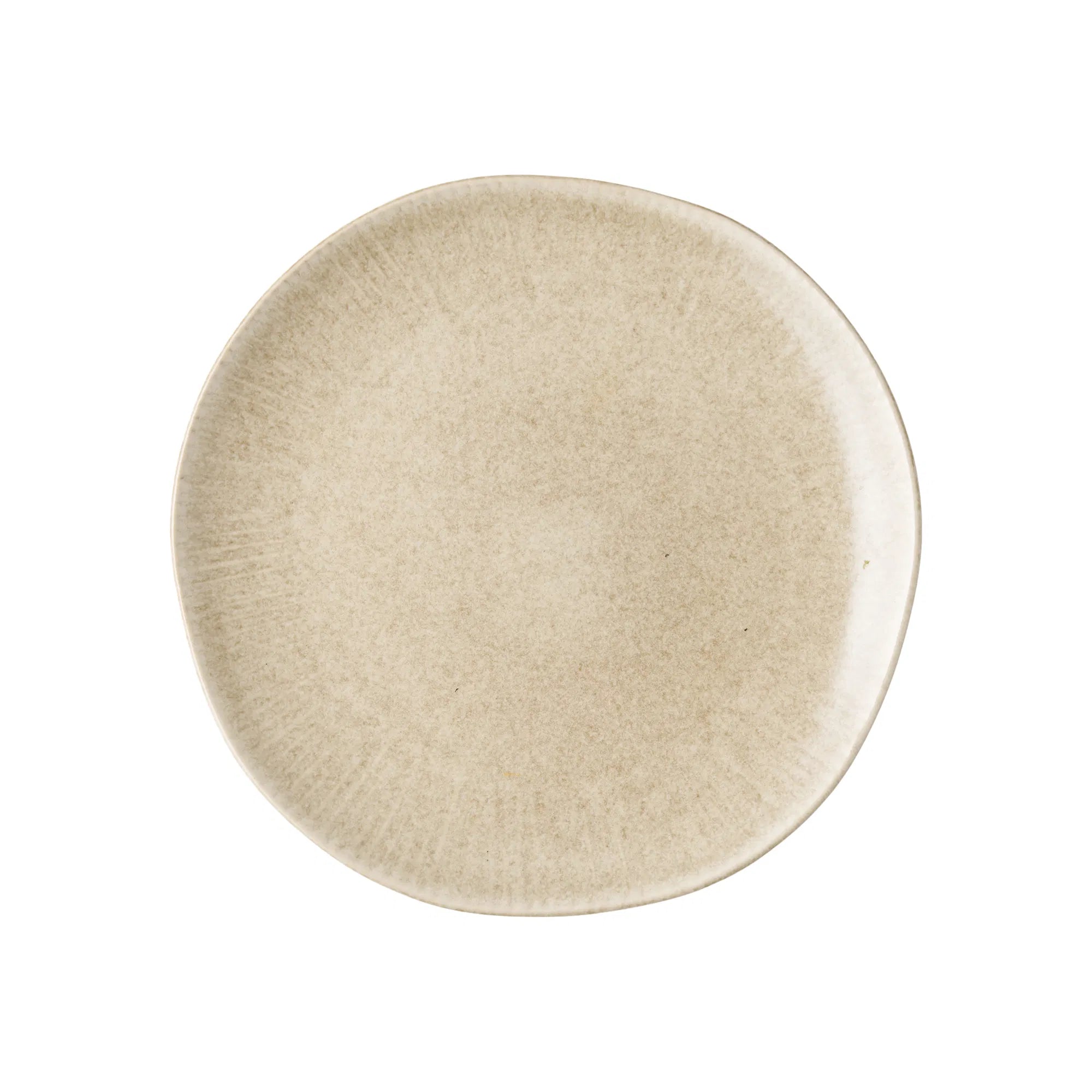 Assiette Haviona – fabriquée en grès beige (lot de 4)