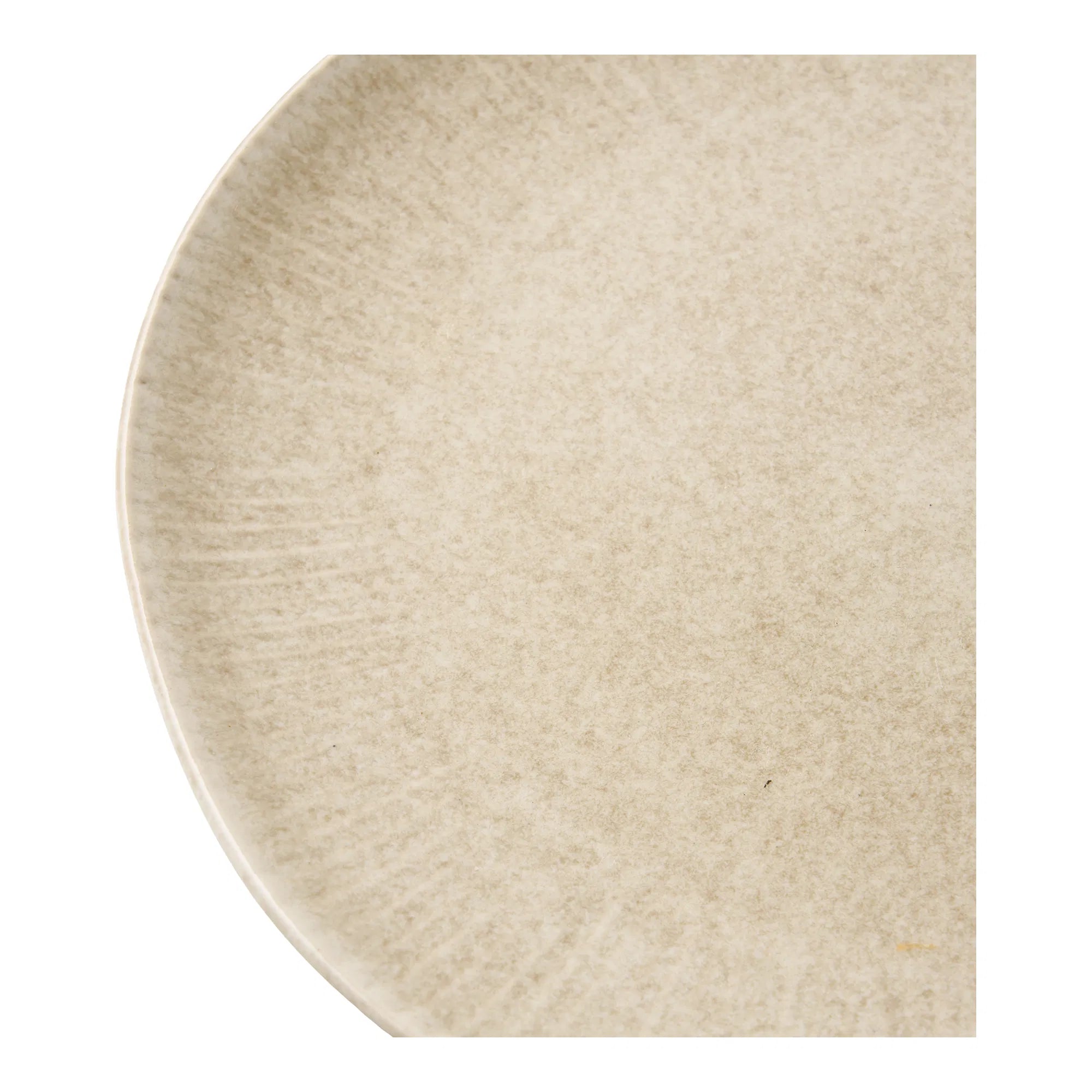 Assiette Haviona – fabriquée en grès beige (lot de 4)