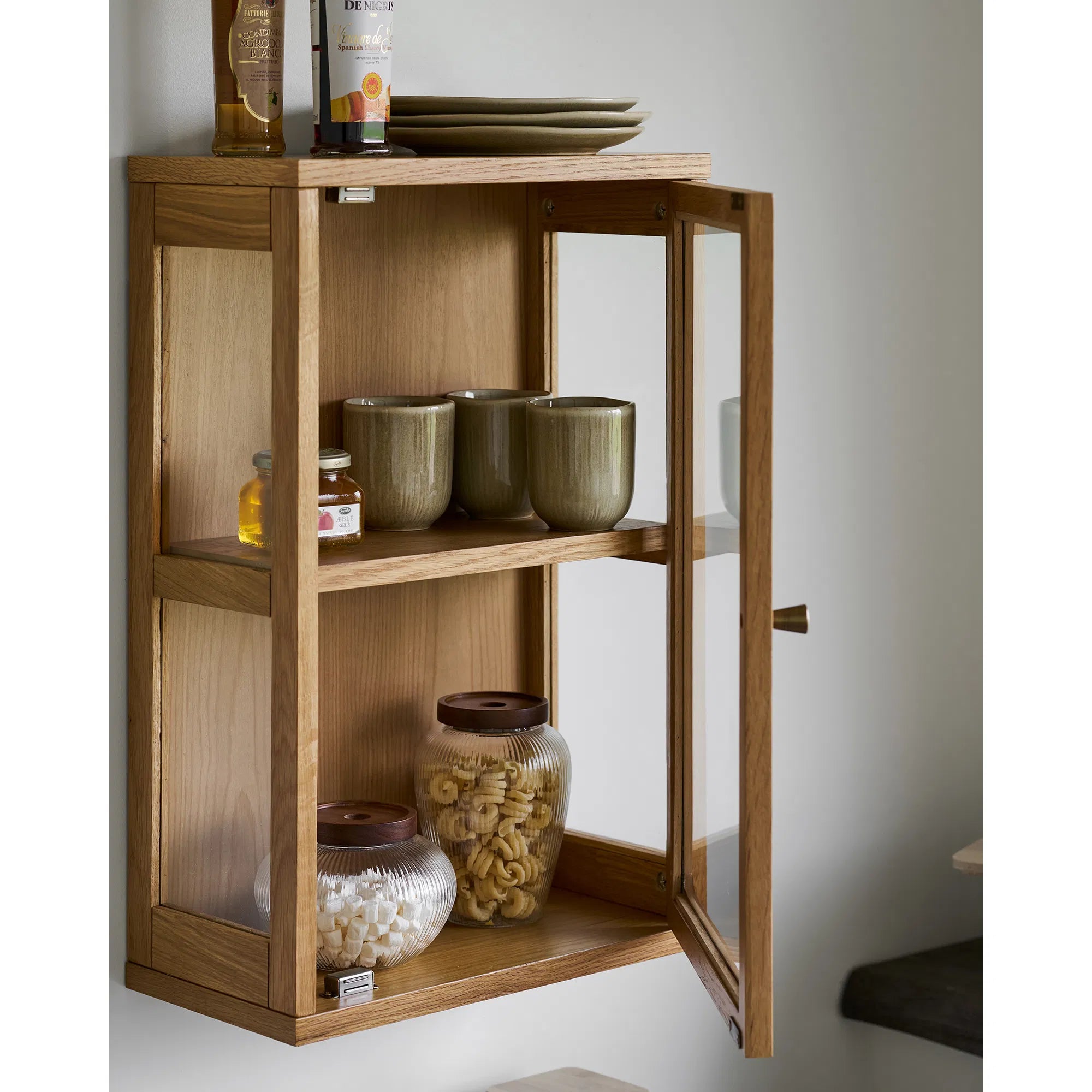 Boîte de rangement Elvaria - fabriquée en verre avec couvercle (lot de 2)