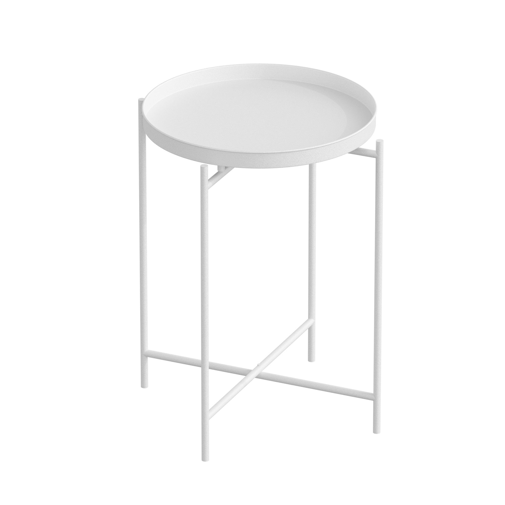 Table basse Fenaro – Design métallique épuré en blanc ou vert