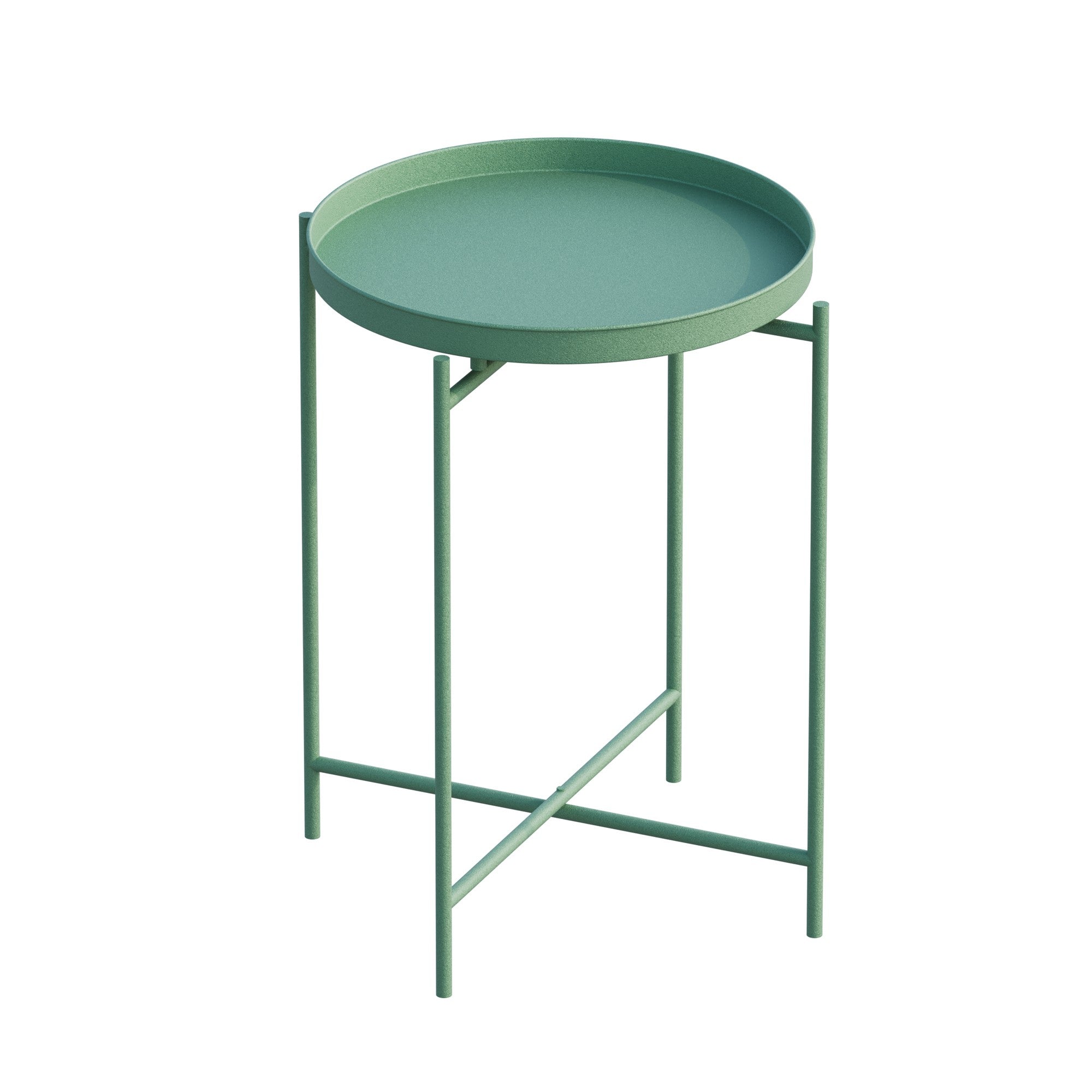 Table basse Fenaro – Design métallique épuré en blanc ou vert