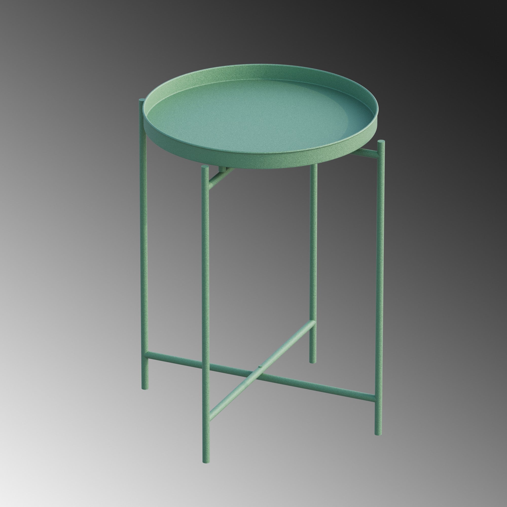 Table basse Fenaro – Design métallique épuré en blanc ou vert