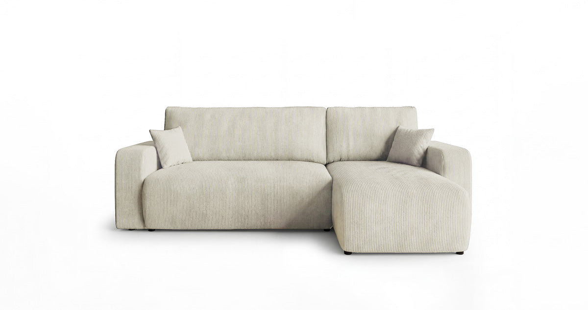 Canapé design Calva avec fonction couchage et pliage en Côtelé