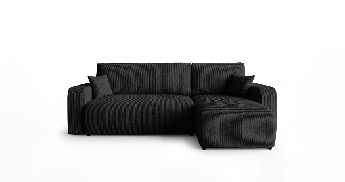 Canapé design Calva avec fonction couchage et pliage en Côtelé