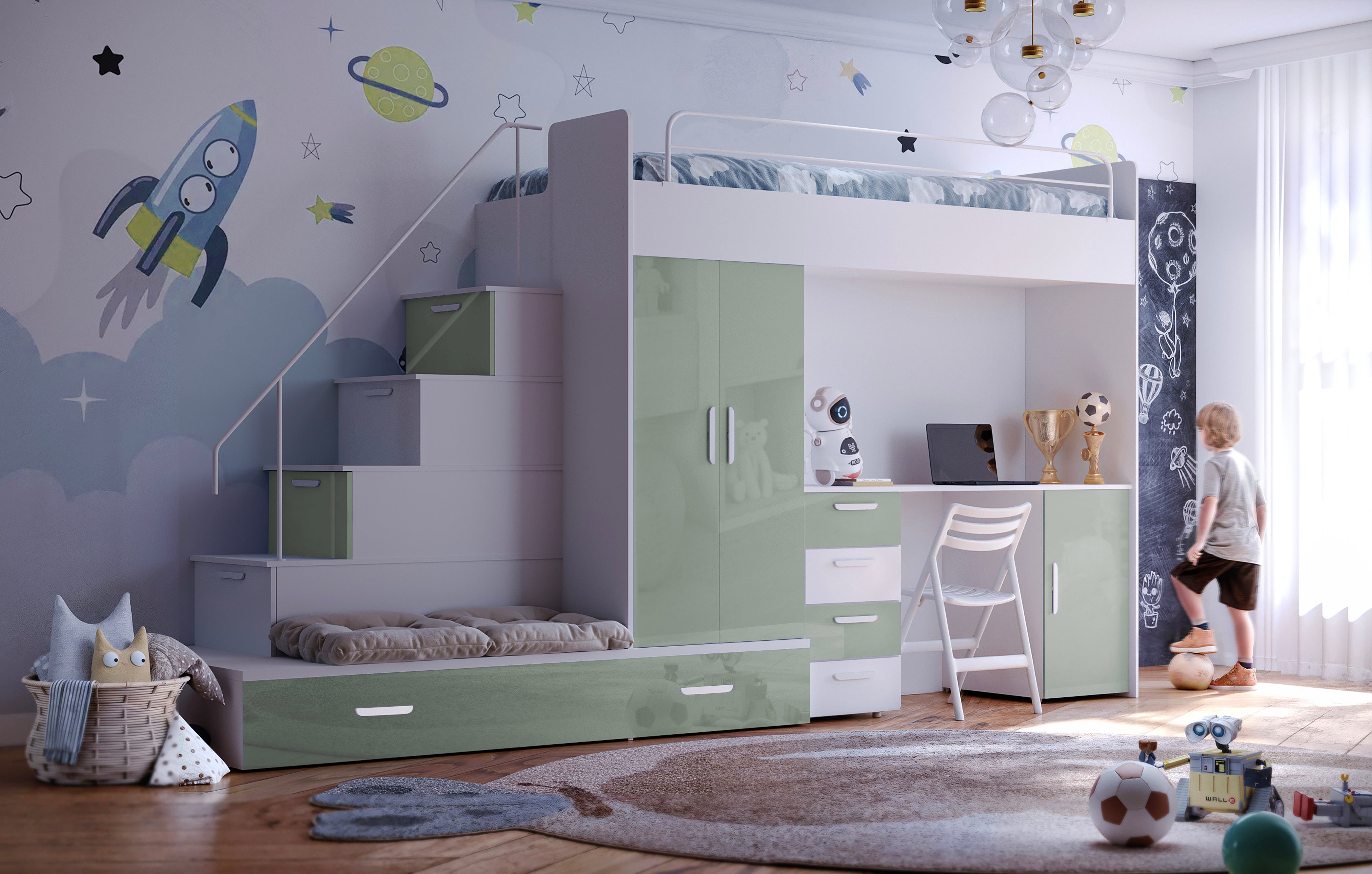 Lit surélevé pour enfants Adventure