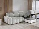 Canapé d’angle design Arosa avec fonction de couchage électrique en Bouclé