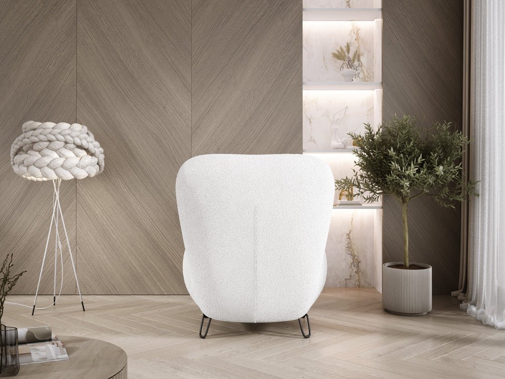 Fauteuil design Tokyo en Bouclé