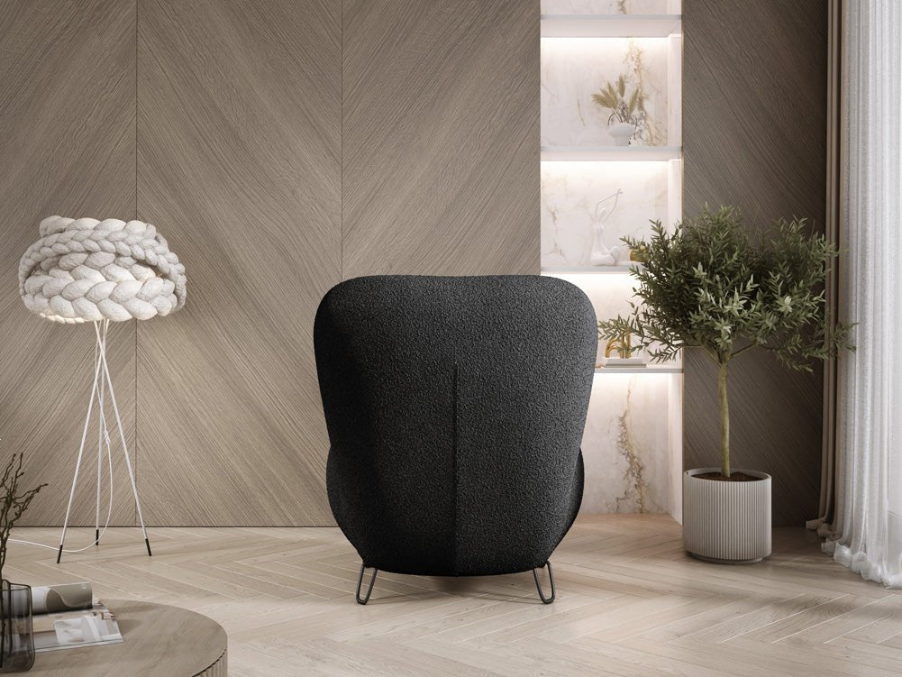 Fauteuil design Tokyo en Bouclé