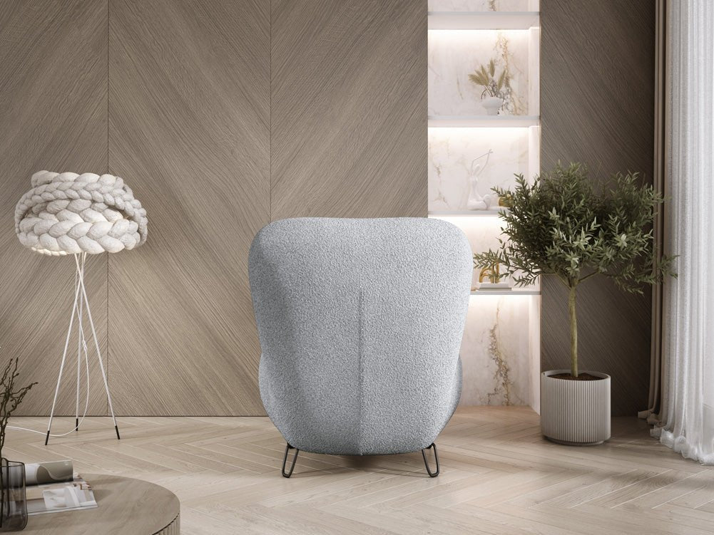 Fauteuil design Tokyo en Bouclé