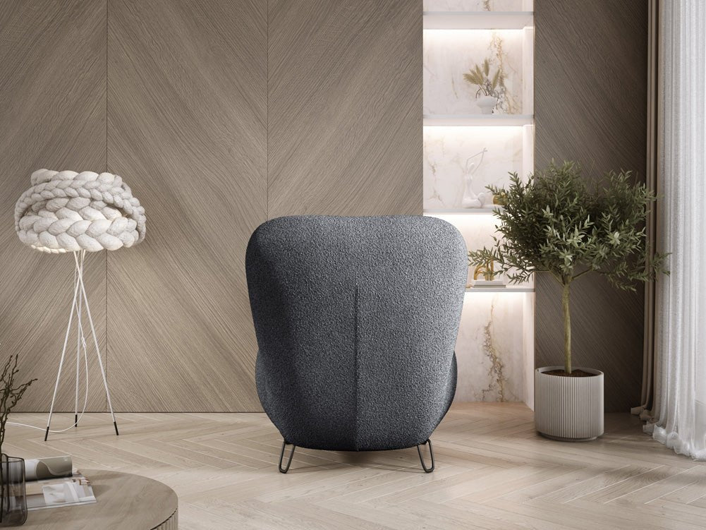 Fauteuil design Tokyo en Bouclé