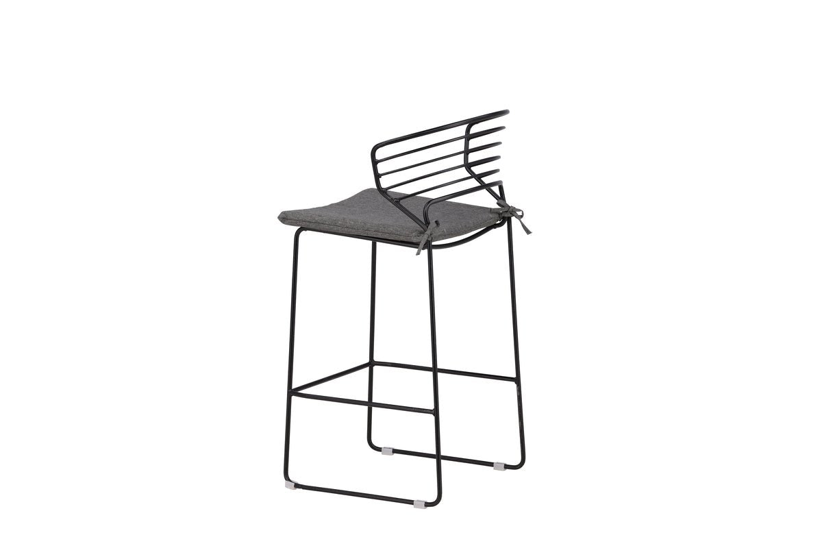 4er Set - Gartenstuhl Como aus Metall Schwarz