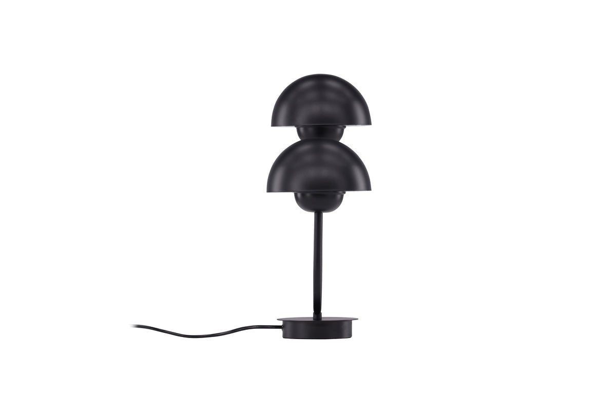 Lampe de table « Noir Duo » – Élégante lampe en acier noir avec double abat-jour