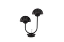 Lampe de table Noir Duo – Élégante lampe en acier Noir avec double dôme