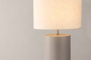 Stehlampe Ravo – Zylindrisches Design in Hellgrau (Höhe 100 cm)