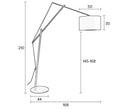 Lampadaire Tokio – en fer Noir