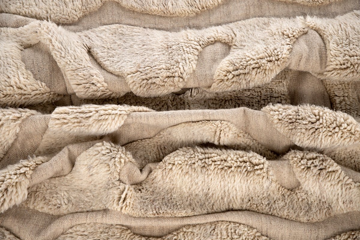 Tapis Dimi – tissé à la main en Beige en laine