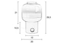 Tischlampe Sindre 2er-Set – aus Glas in Weiß