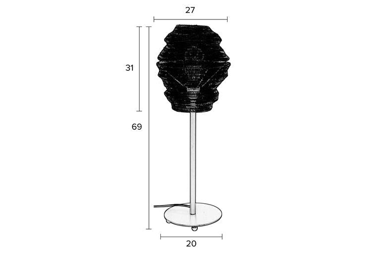 Lampe de table Lena – en Métal Noir