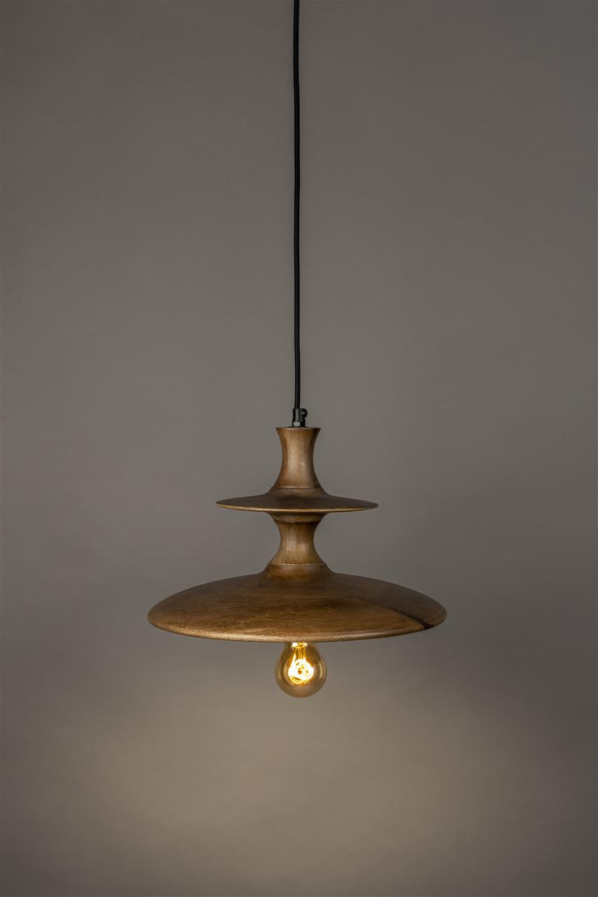Suspension Soloria L – en bois de manguier Beige