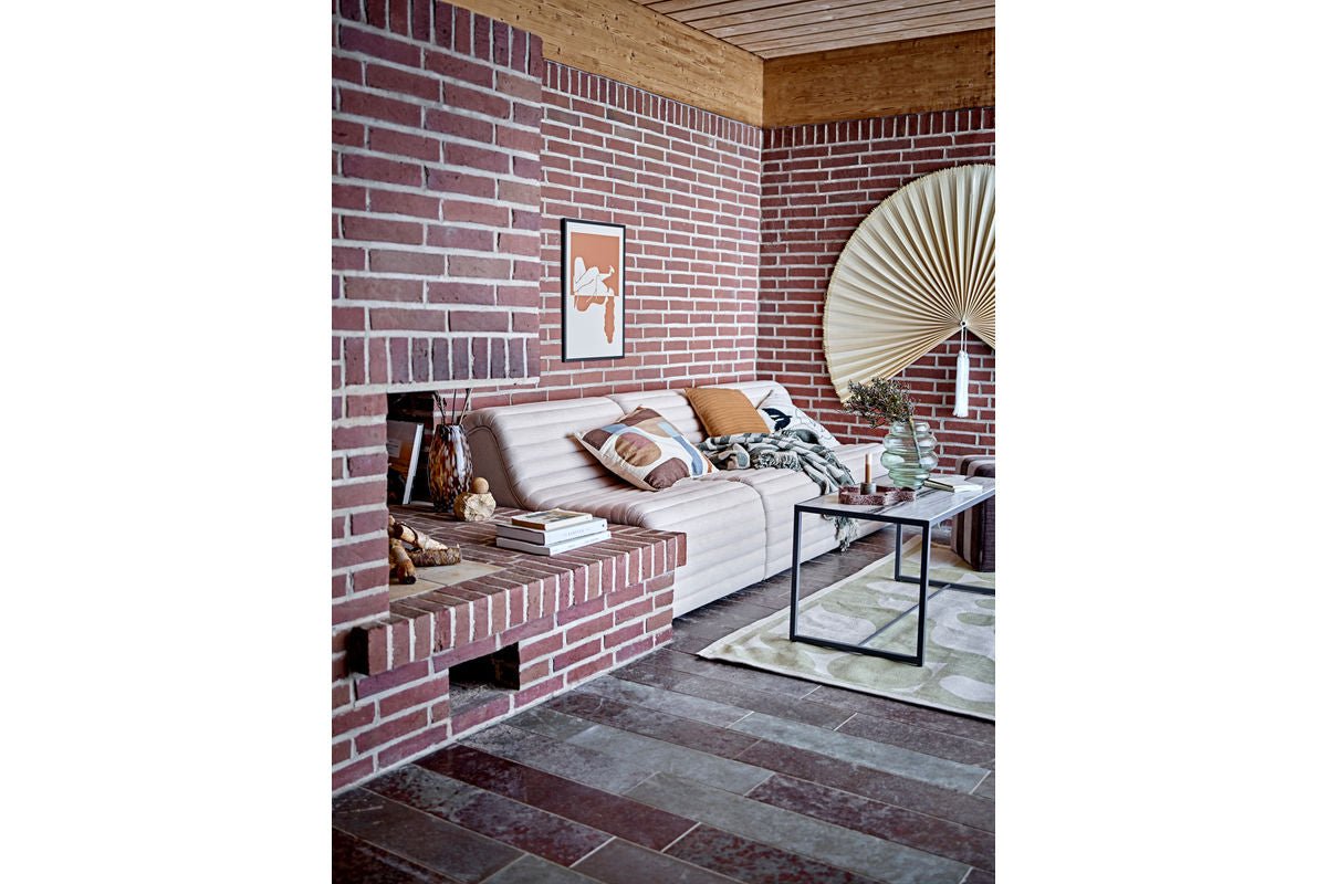 Fauteuil lounge Taupe - au style rétro moderne