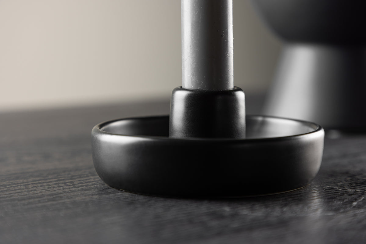 Porte-bougie Holmes - Ø11 cm en grès disponible en 3 couleurs au choix