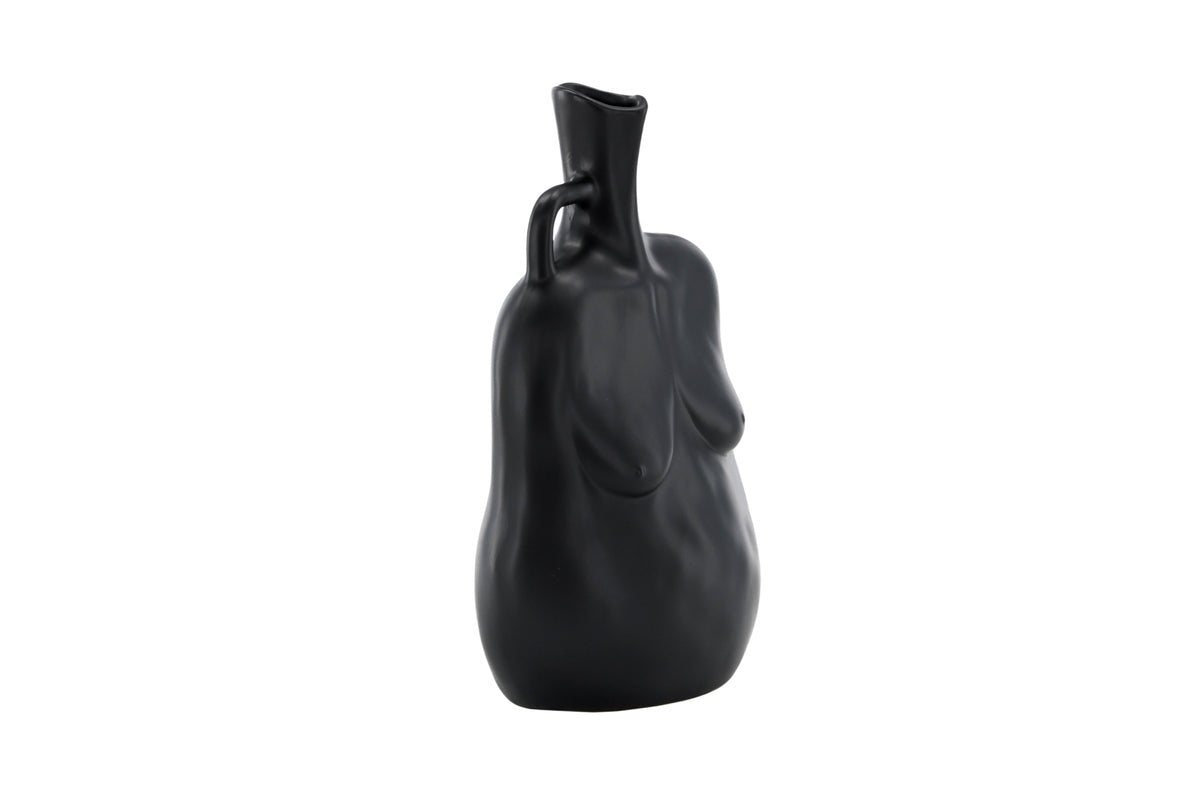 Vase Nerida 25 cm – Élégance inspirée du corps en Blanc & Noir