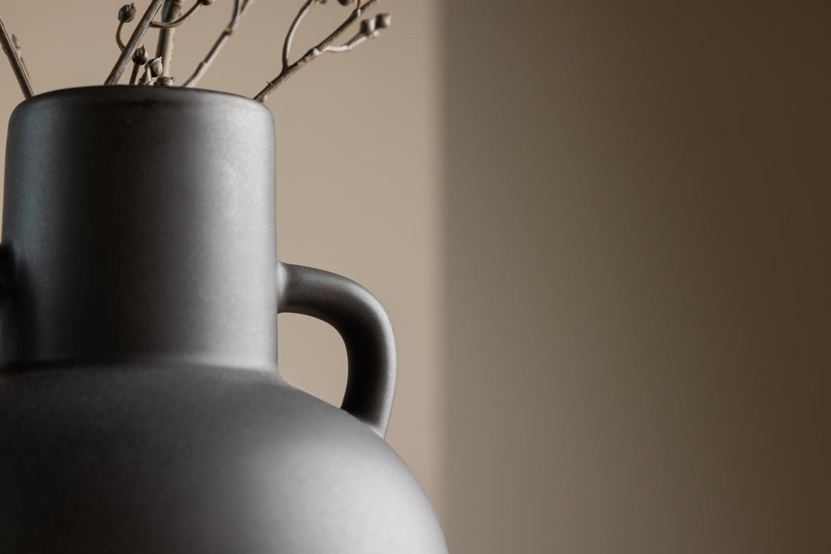 Vase „Lunaro“ – Blanc ou Noir, Steinzeug